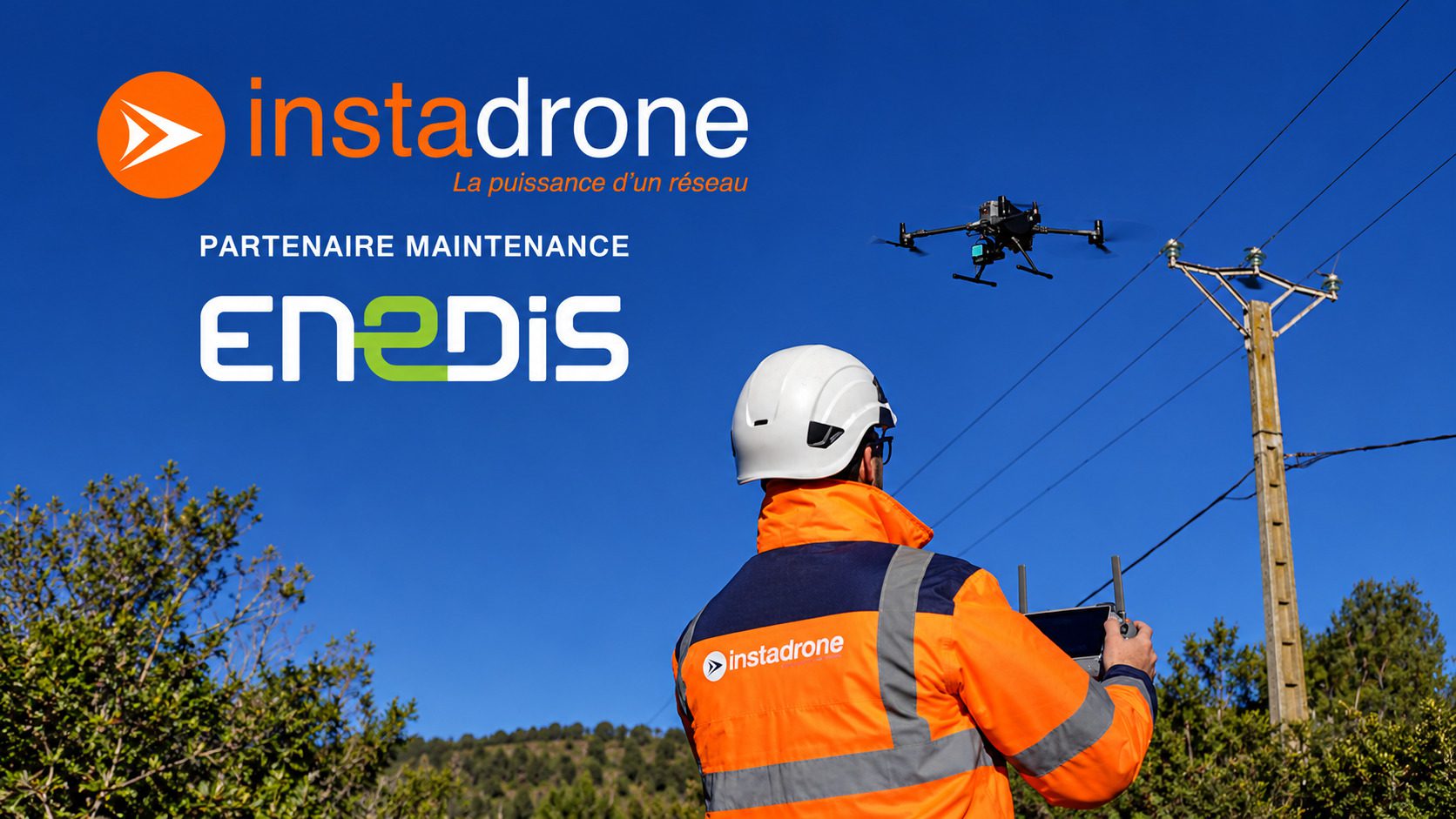 Inspection aérienne avec Instadrone et Enedis